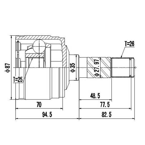 Z87751R — ZIKMAR — CV Joint Kit, Inner