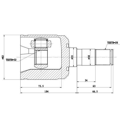 Z87758R — ZIKMAR — CV Joint Kit, Inner