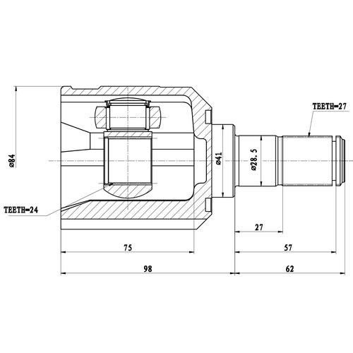 Z87804R — ZIKMAR — CV Joint Kit, Inner