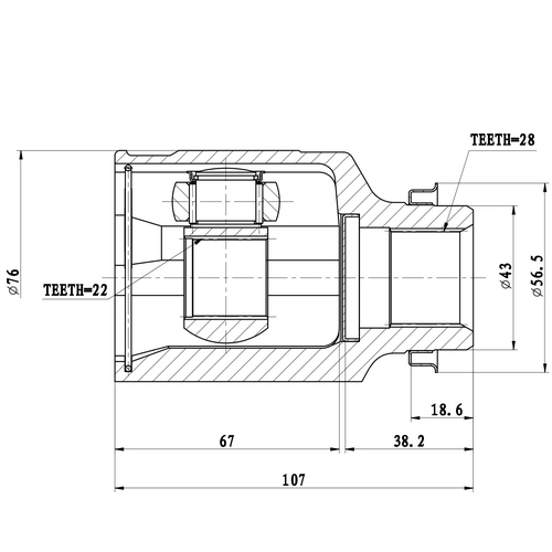 Z87807R — ZIKMAR — CV Joint Kit, Inner