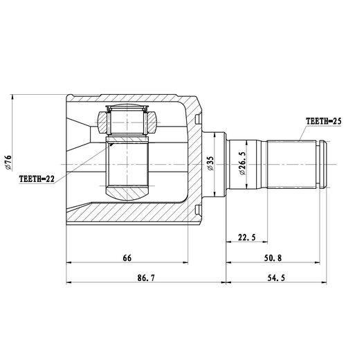 Z87808R — ZIKMAR — CV Joint Kit, Inner