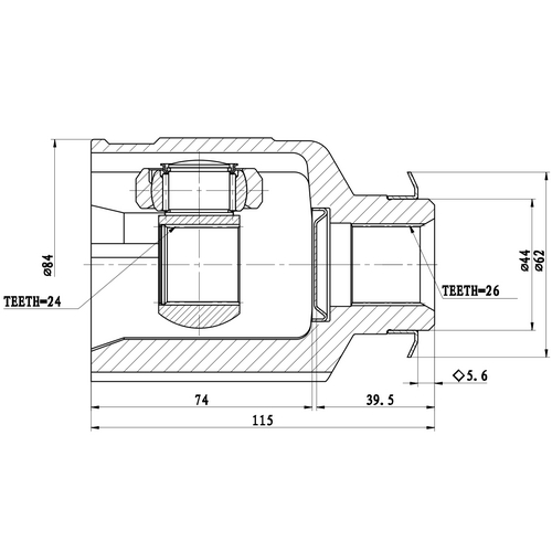 Z87811R — ZIKMAR — CV Joint Kit, Inner