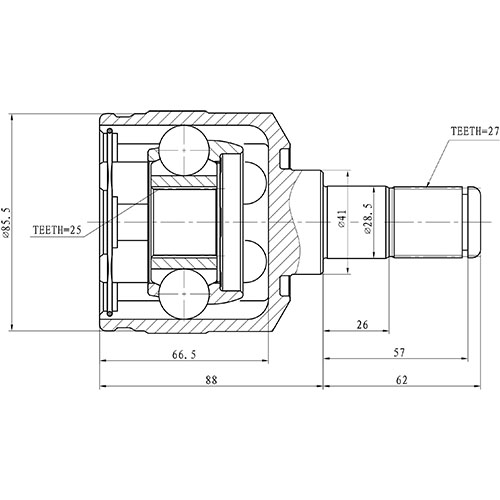 Z87831R — ZIKMAR — CV Joint Kit, Inner