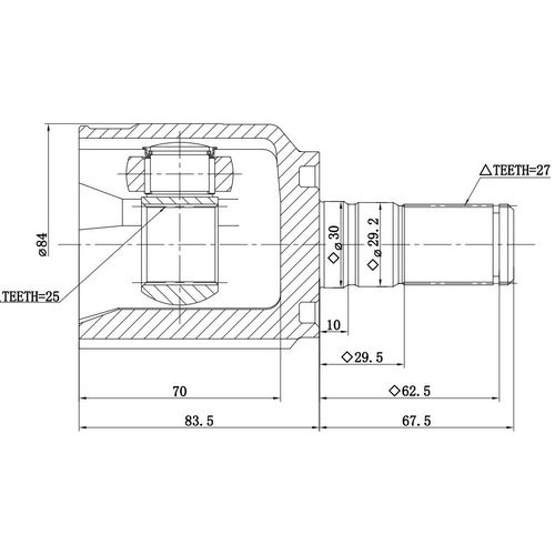 Z87837R — ZIKMAR — CV Joint Kit, Inner