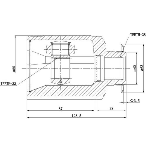 Z87849R — ZIKMAR — CV Joint Kit, Inner