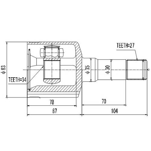 Z87852R — ZIKMAR — CV Joint Kit, Inner