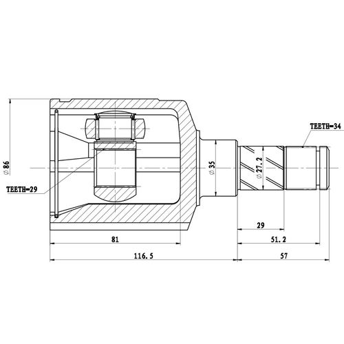 Z87860R — ZIKMAR — CV Joint Kit, Inner