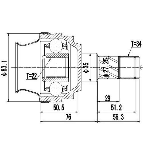 Z87864R — ZIKMAR — CV Joint Kit, Inner