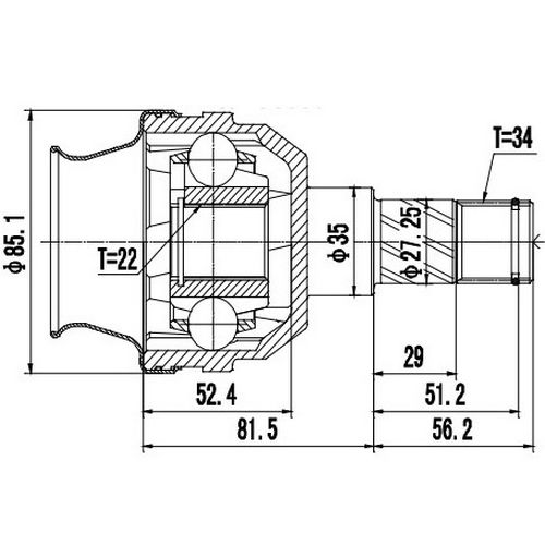 Z87865R — ZIKMAR — CV Joint Kit, Inner