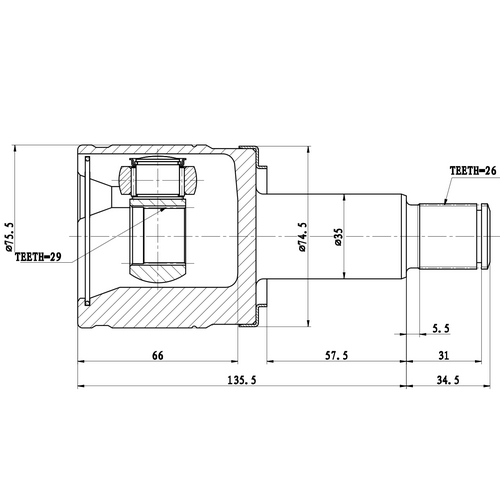 Z87891R — ZIKMAR — CV Joint Kit, Inner