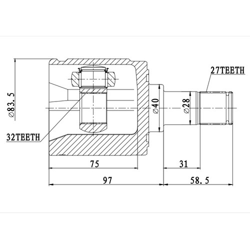 Z87903R — ZIKMAR — CV Joint Kit, Inner