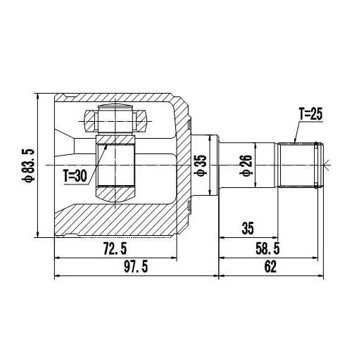 Z87905R — ZIKMAR — CV Joint Kit, Inner