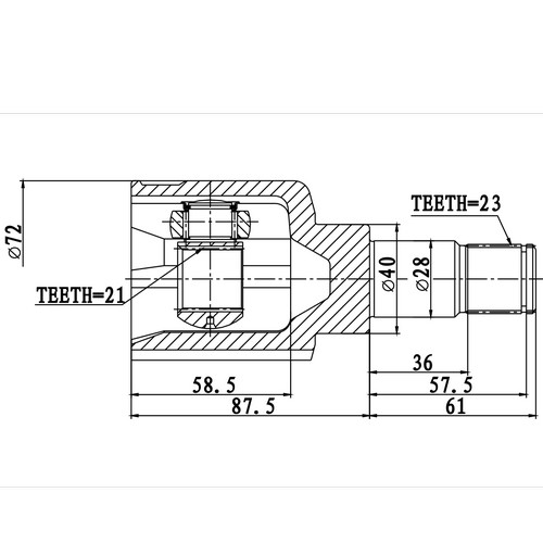 Z87950R — ZIKMAR — CV Joint Kit, Inner