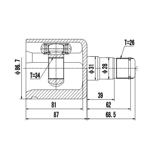 Z87961R — ZIKMAR — CV Joint Kit, Inner