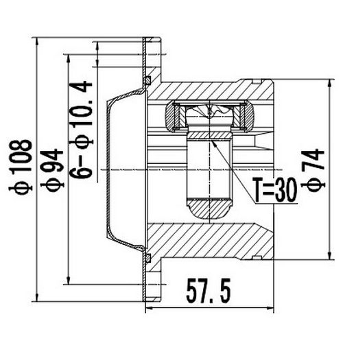 Z87965R — ZIKMAR — CV Joint Kit, Inner