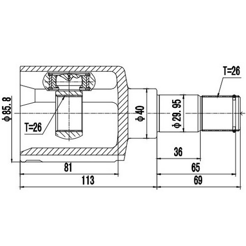 Z87968R — ZIKMAR — CV Joint Kit, Inner