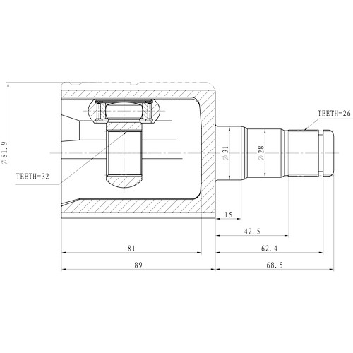 Z87970R — ZIKMAR — CV Joint Kit, Inner