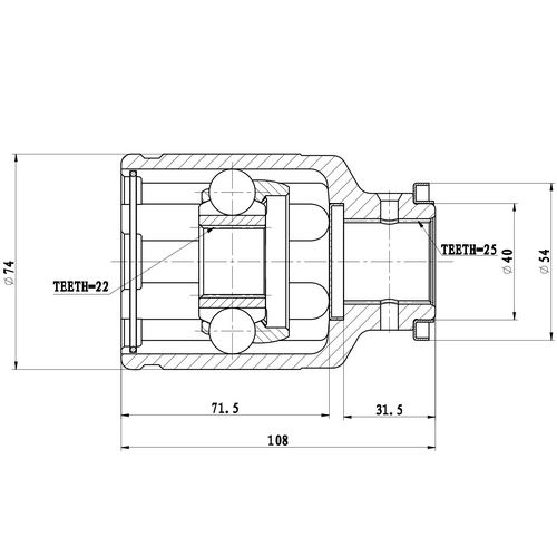 Z87980R — ZIKMAR — CV Joint Kit, Inner