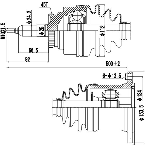 Z88020R — ZIKMAR — Drive Shaft Front