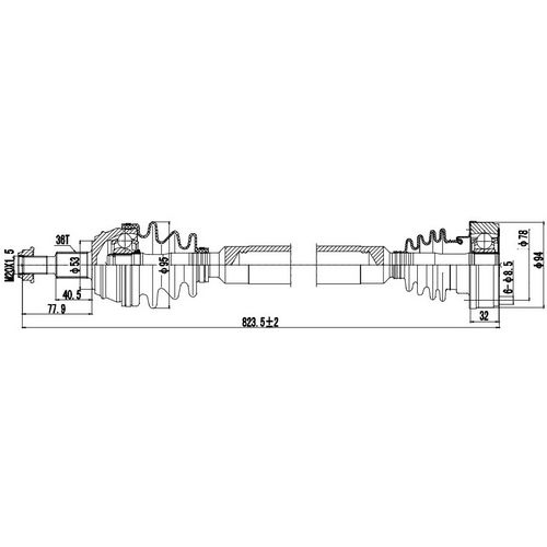 Z88023R — ZIKMAR — Drive Shaft Front