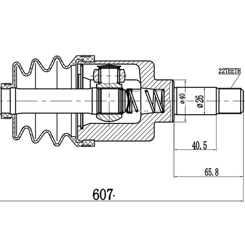 Z88029R — ZIKMAR — Drive Shaft Front