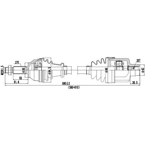 Z88047R — ZIKMAR — Drive Shaft Front