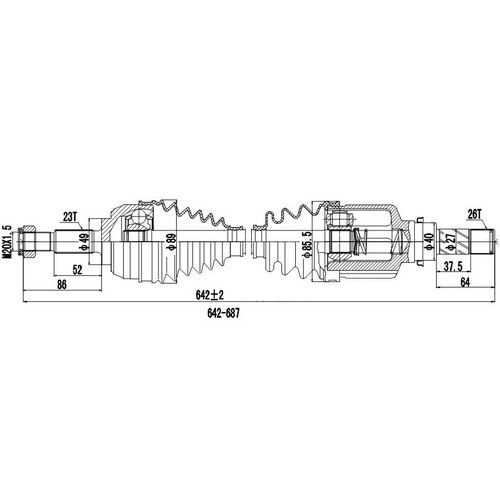 Z88058R — ZIKMAR — Drive Shaft Front