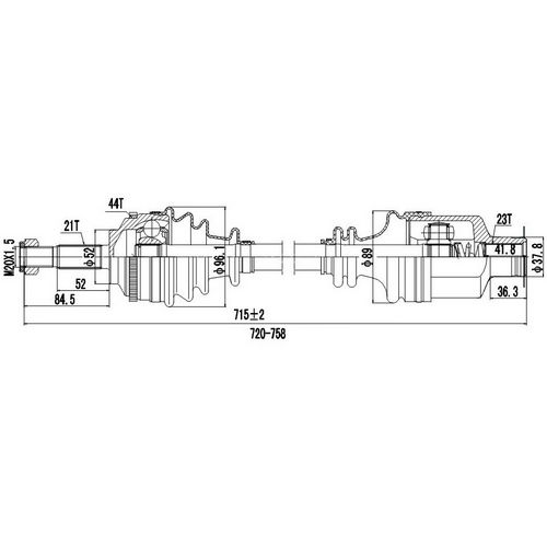 Z88074R — ZIKMAR — Drive Shaft Front