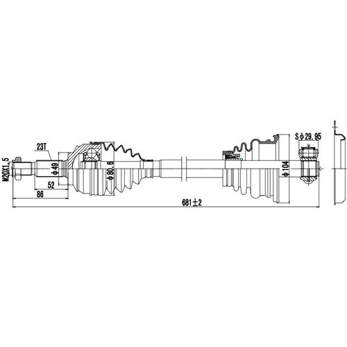 Z88079R — ZIKMAR — Drive Shaft Front