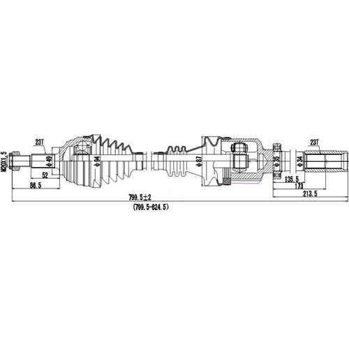 Z88080R — ZIKMAR — Drive Shaft Front