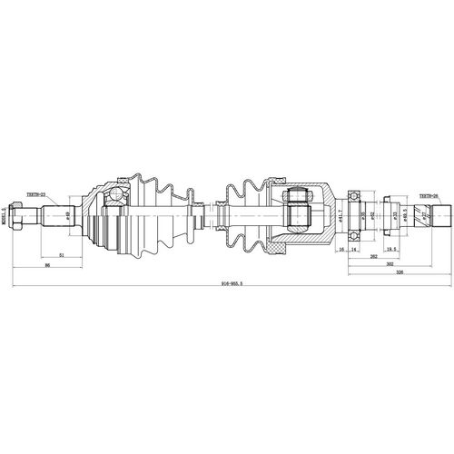 Z88082R — ZIKMAR — Drive Shaft Front