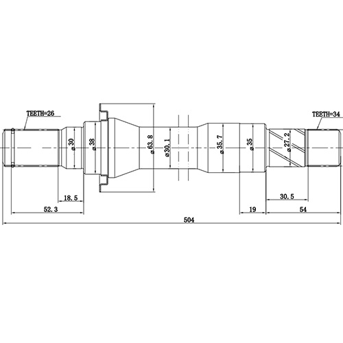 Z88103R — ZIKMAR — Shaft