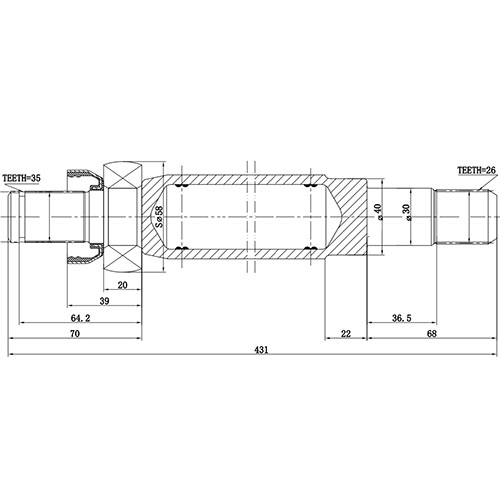 Z88114R — ZIKMAR — Shaft