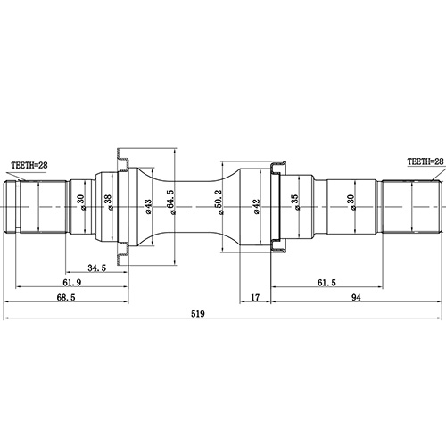 Z88146R — ZIKMAR — Shaft