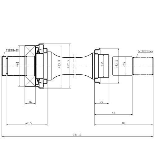 Z88149R — ZIKMAR — Shaft