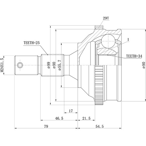 Z88301R — ZIKMAR — CV Joint Kit, Outer