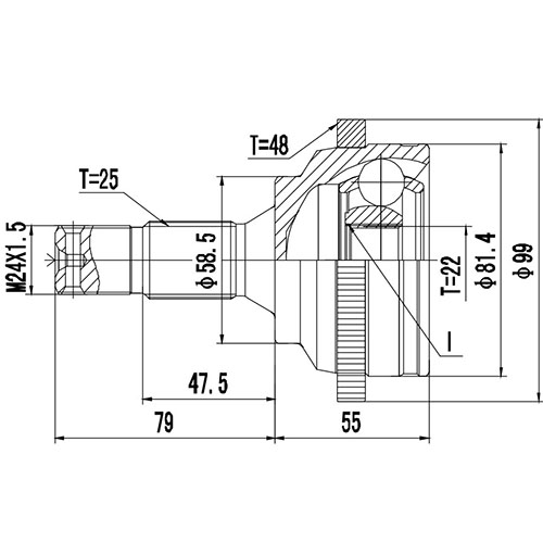 Z88302R — ZIKMAR — CV Joint Kit, Outer