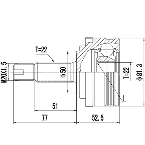 Z88303R — ZIKMAR — CV Joint Kit, Outer