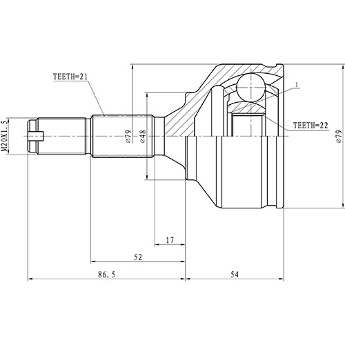 Z88305R — ZIKMAR — CV Joint Kit, Outer