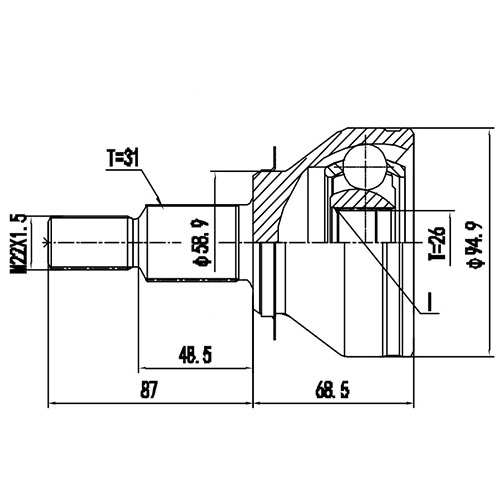 Z88306R — ZIKMAR — CV Joint Kit, Outer