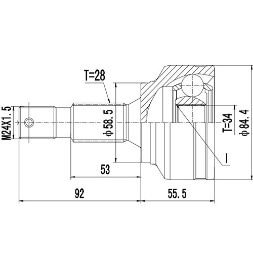 Z88308R — ZIKMAR — CV Joint Kit, Outer