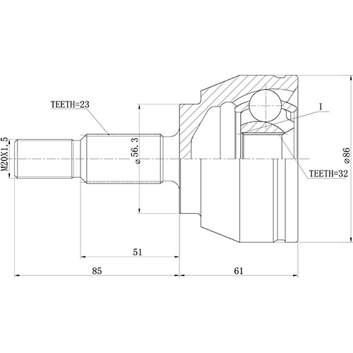 Z88310R — ZIKMAR — CV Joint Kit, Outer