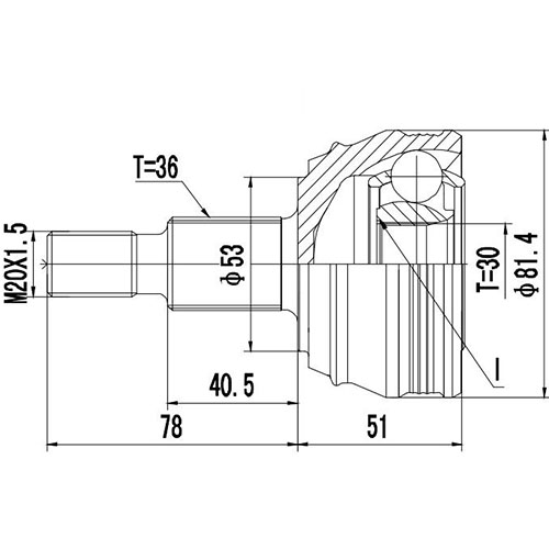 Z88311R — ZIKMAR — CV Joint Kit, Outer