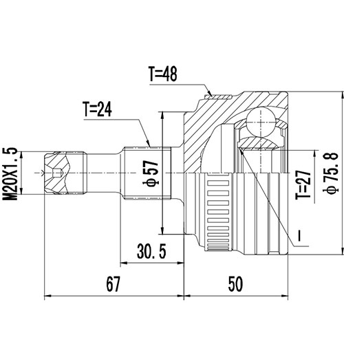 Z88312R — ZIKMAR — CV Joint Kit, Outer