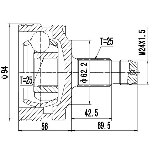 Z88313R — ZIKMAR — CV Joint Kit, Outer