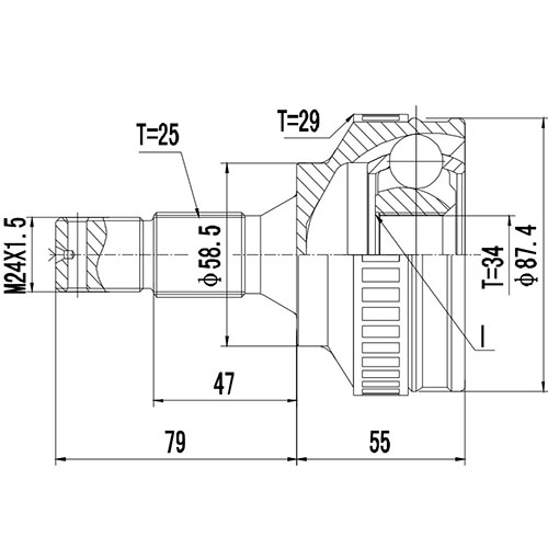 Z88314R — ZIKMAR — CV Joint Kit, Outer