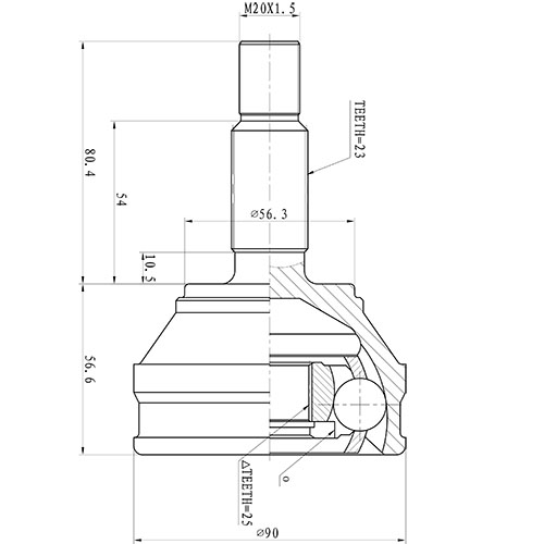 Z88315R — ZIKMAR — CV Joint Kit, Outer