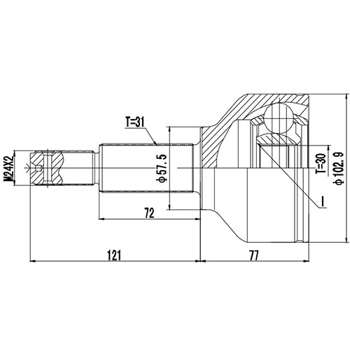 Z88319R — ZIKMAR — CV Joint Kit, Outer