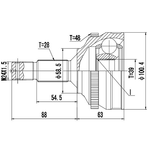 Z88320R — ZIKMAR — CV Joint Kit, Outer