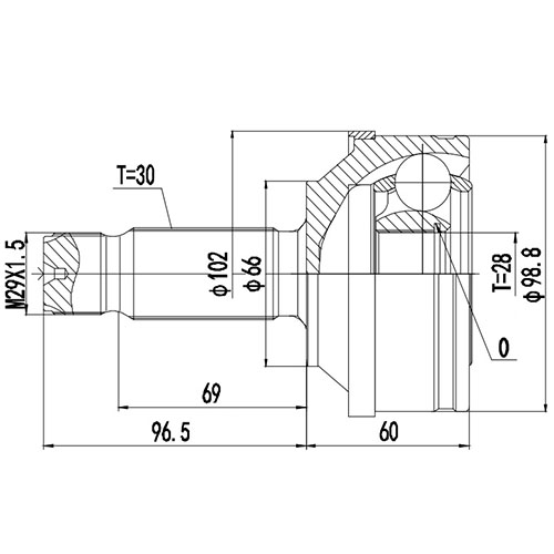 Z88321R — ZIKMAR — CV Joint Kit, Outer